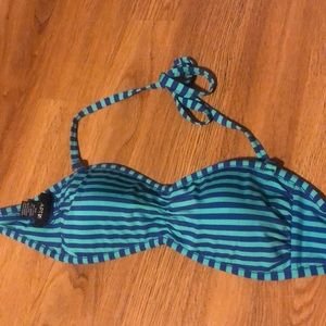 *Must Bundle* Reversible Bikini Top Blue & Teal Md